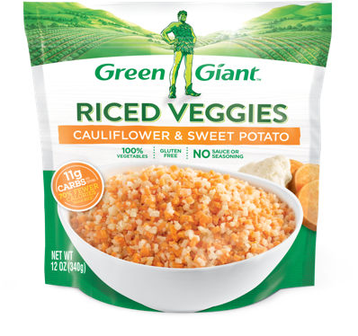 Green Giant Riced Cauliflower And Sweet Potato (398x374), Png Download