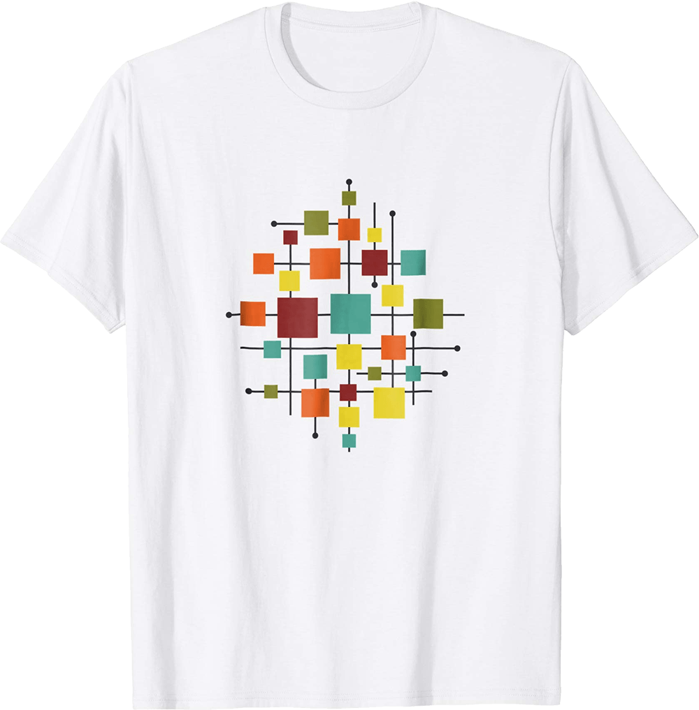 Mid Century Modern Abstract T-shirt - Abstract Design Of T Shirt (1000x1017), Png Download