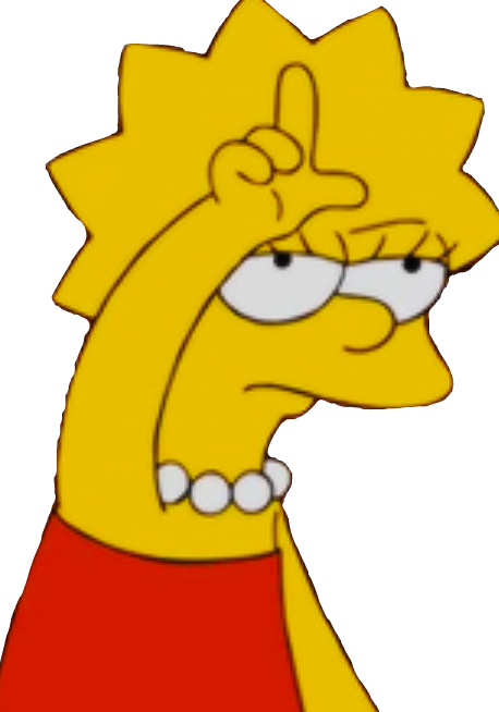 Report Abuse - Lisa Simpson Loser Png (458x654), Png Download