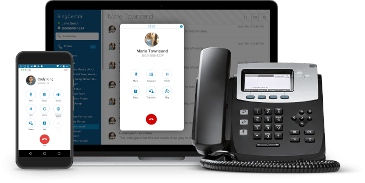 Connect Easily With Ringcentral Office - Digium Inc. D50 4-line Sip With Hd Voice, Backlit Display, (728x366), Png Download