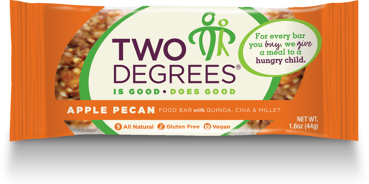 Two Degrees Apple Pecan Bars (9x1.6oz) (1280x640), Png Download