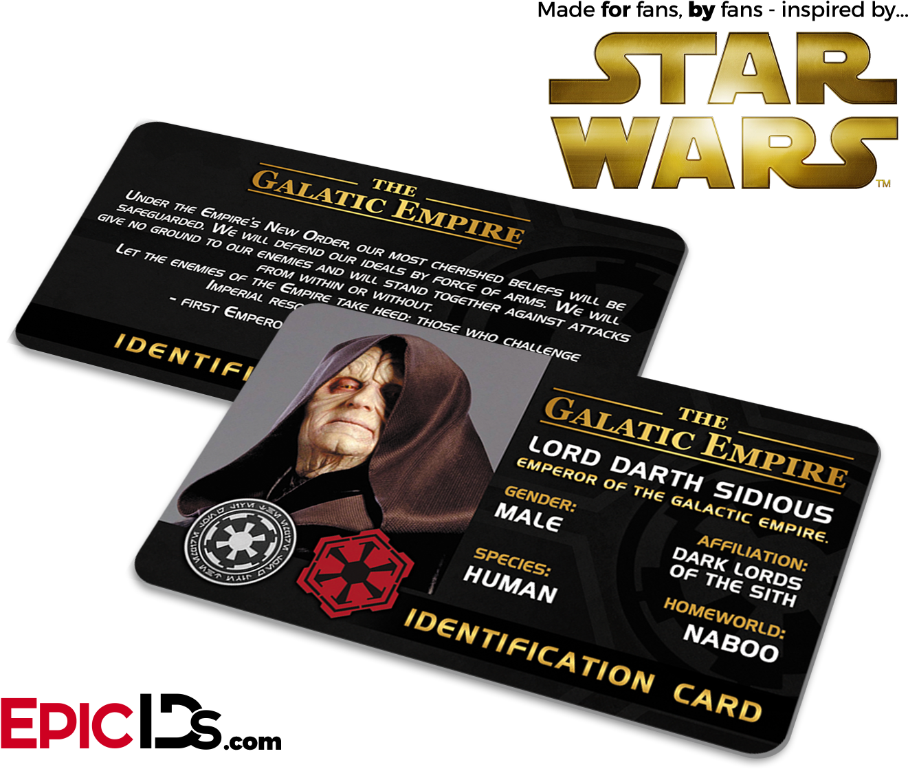 Star Wars Inspired - Identity Card Star Wars (1417x1181), Png Download