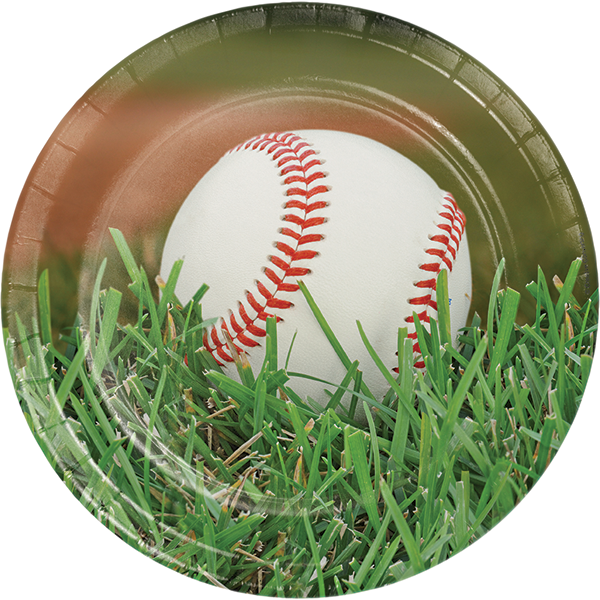 Baseball Dinner Plates, Little League Paper Plates, - Baseball 9" Luncheon Plate (8 Count) - Party Supplies (600x600), Png Download