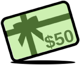 $50 Gift Card - Gift Card (400x400), Png Download