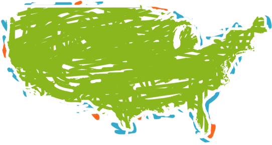Country Illustration United States Rxtitle - United States Map Transparent Background (557x417), Png Download