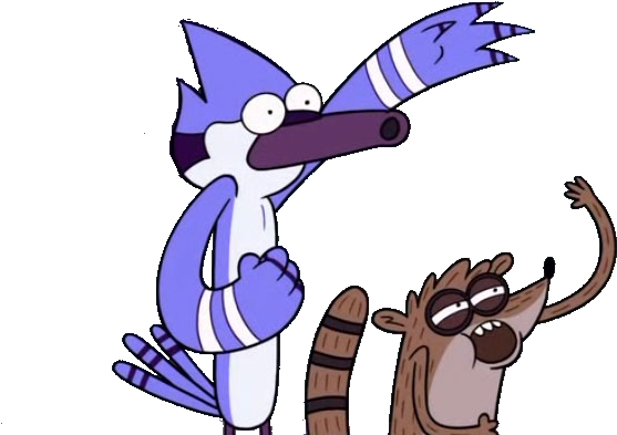 Mordecai And Rigby - Regular Show Mordecai And Rigby Ohh (620x400), Png Download