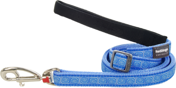 Red Dingo Hypno Mid Blue Dog Leash Medium (600x300), Png Download