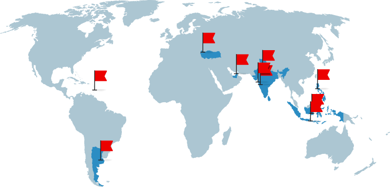 Trump Conflicts Map - World Map (800x384), Png Download