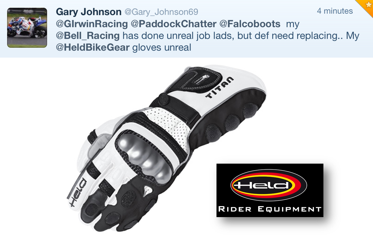Held Titan Glove And Gary Johnson's Tweet - Held Titan Motorcycle Glove - , (1256x798), Png Download