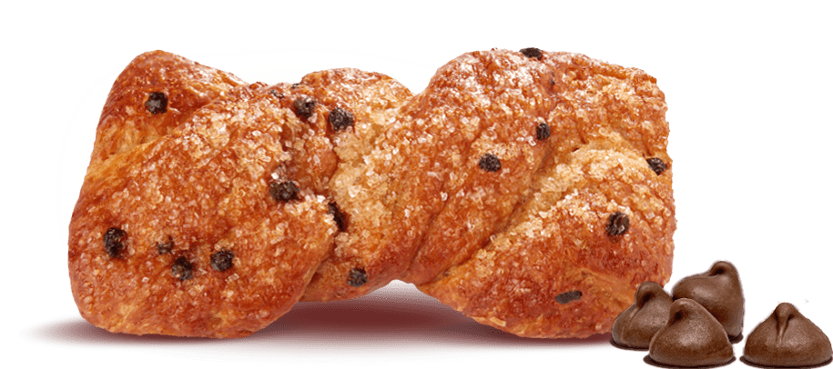 Puff Pastry Twist With Mouth Watering Chocolate Drops, - Abaribi Srl (915x406), Png Download