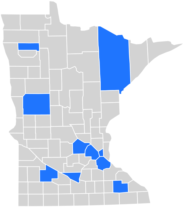County Results Minnesota - Minnesota 2016 Presidential Election (340x381), Png Download