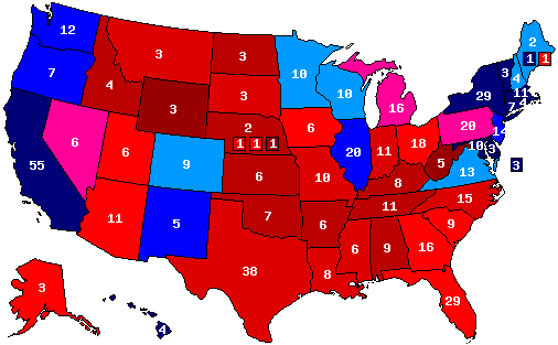 Genusmap-php - Barack Obama Vs Mitt Romney Map (506x313), Png Download