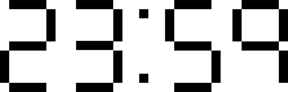 Digital Clock Midnight Comments - Digital Clock (980x314), Png Download