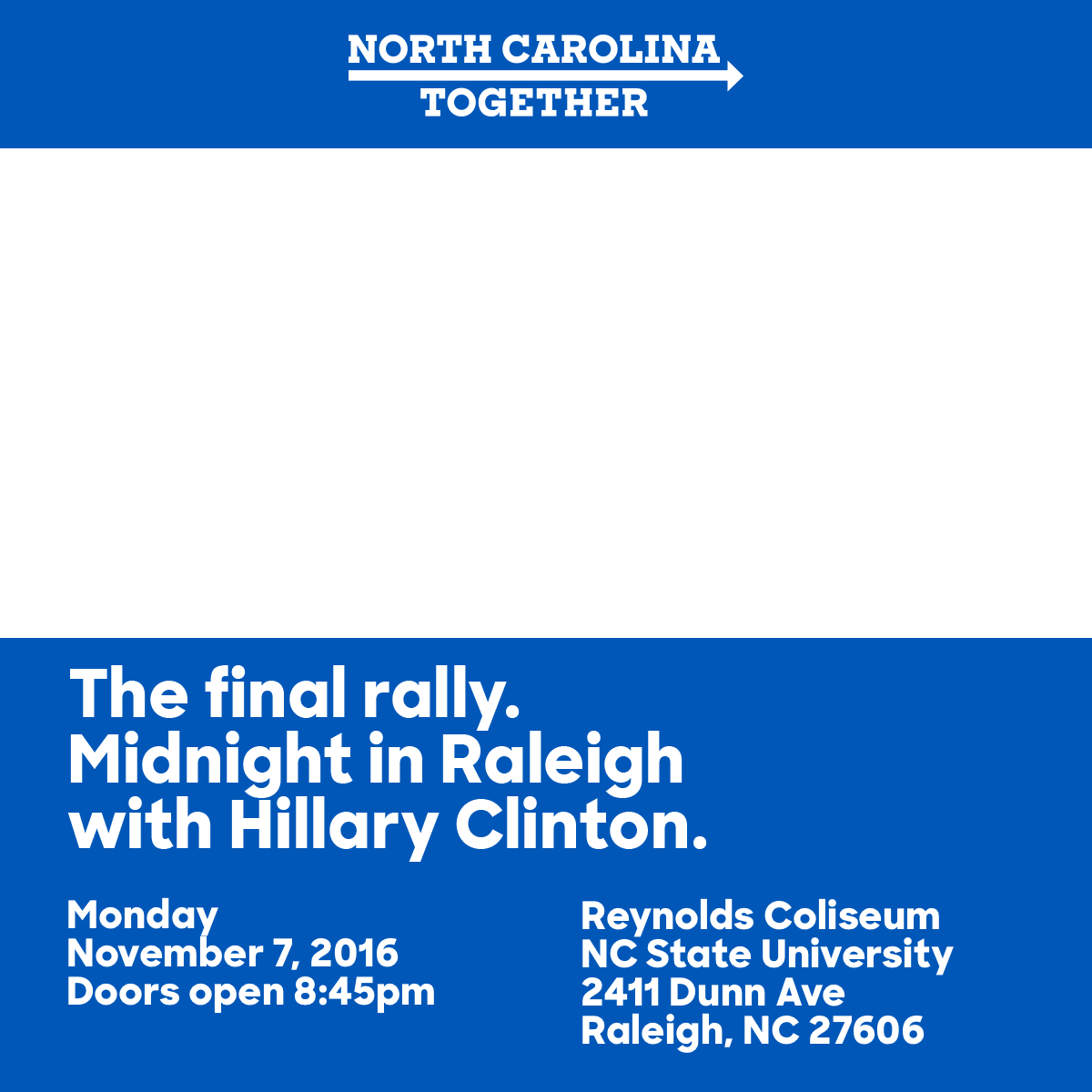 Midnight In Raleigh With Hillary Clinton - College Of North East (1200x1200), Png Download