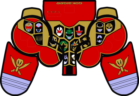 Gokai Red Ps3 Controller Skin - Playstation 3 Accessories (480x333), Png Download