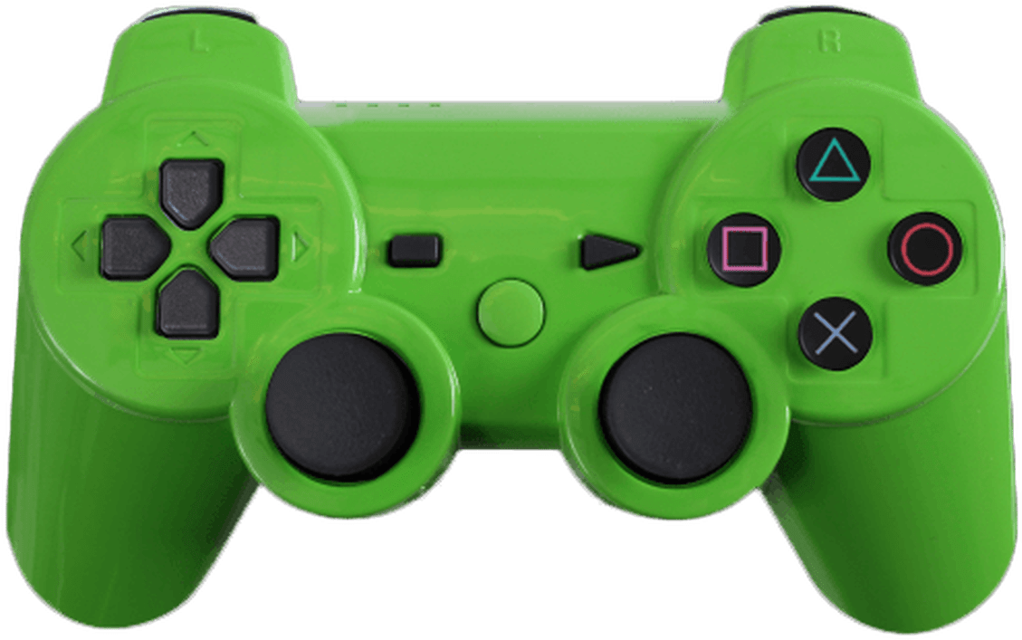 Custom Ps3 Controller - Ps3 Controller Green (1368x855), Png Download