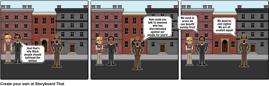 B Dubois And Booker T - Booker T Washington And Web Dubois Cartoon (1164x385), Png Download