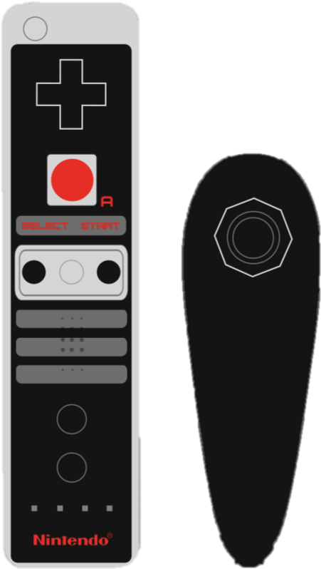 Wii Controller Recolored To Resemble Other Nintendo - Game Controller (676x840), Png Download