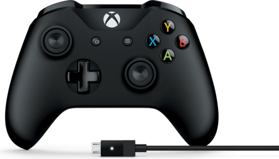 Microsoft Xbox One Gamepad For Windows Cable, Usb - Microsoft Xbox Controller With Cable For Windows (561x320), Png Download