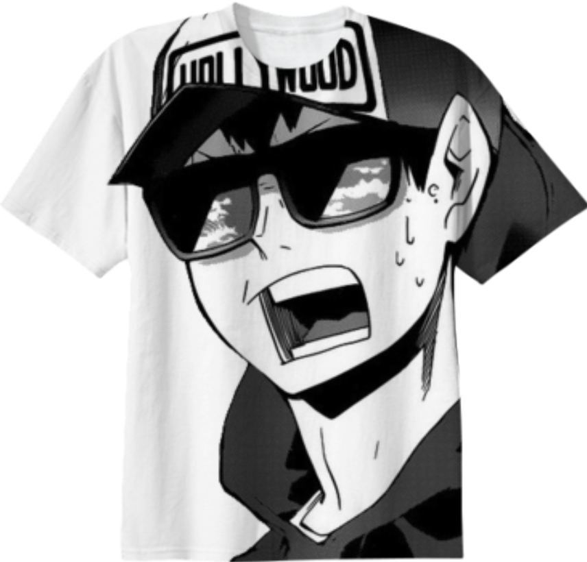 Shop Master Of Disguise Cotton T-shirt By Smh - Kageyama Glasses (856x820), Png Download