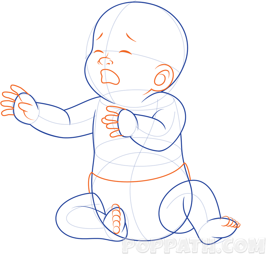How To Draw A Crying Pop Path (1000x1000), Png Download