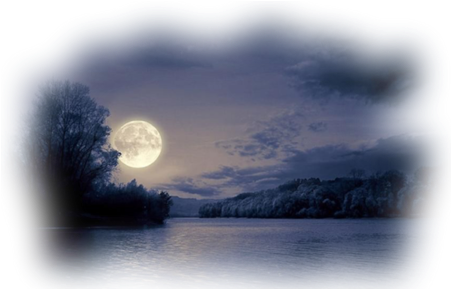 Moon Lite Lake - The Moon Bridge (550x388), Png Download