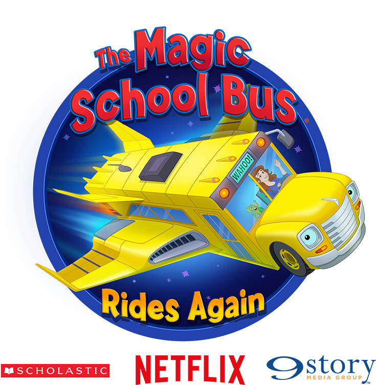 Watch Clipart Netflix - Magic School Bus Rides Again Logo (1000x800), Png Download