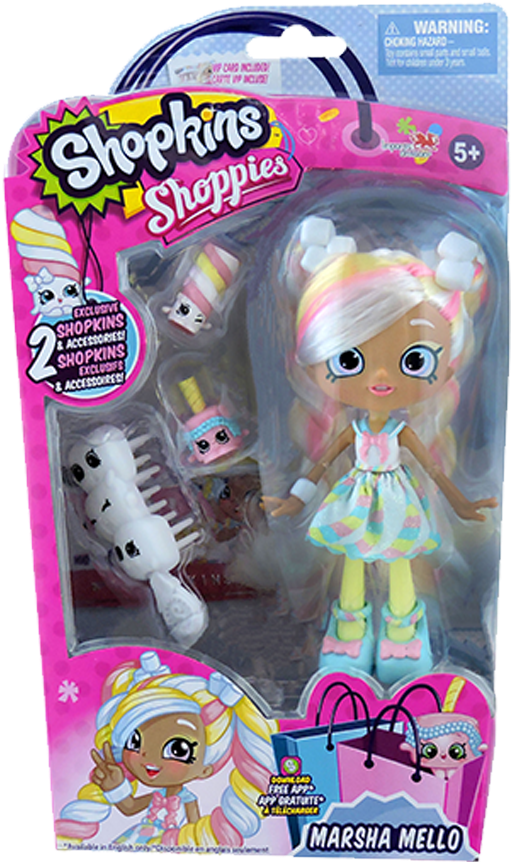 Id56408 Marsha Mello In Front Side - Shopkins Shoppies S3 Dolls Single Pack - Marsha Mello (750x867), Png Download