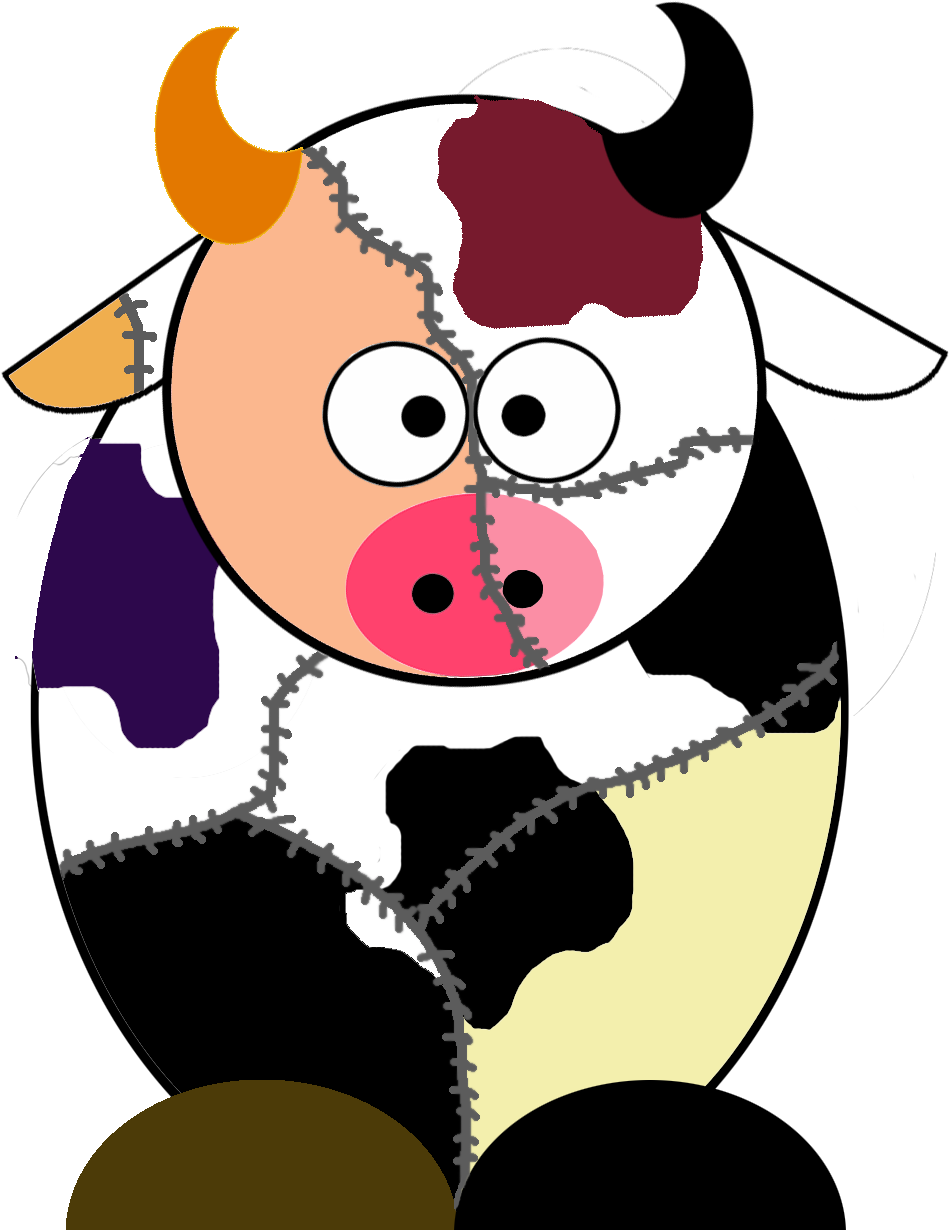 Franken-cow - Cattle (1032x1341), Png Download