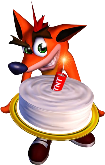 Crash Bandicoot Png Clipart - Crash Bandicoot Birthday Cake (600x600), Png Download