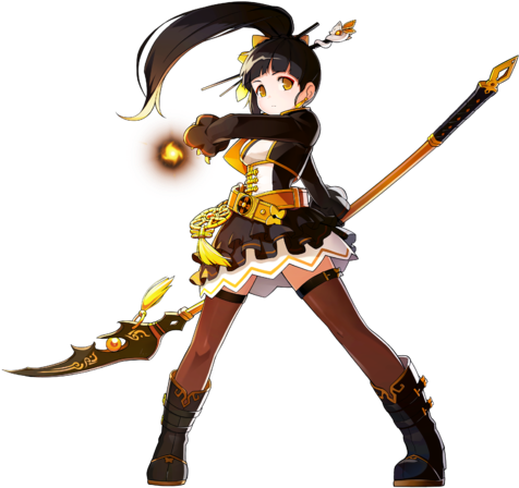 Ldhq - Elsword Ara Haan Little Devil (500x455), Png Download