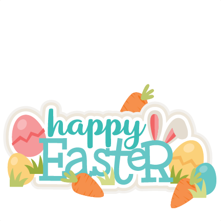 Happy Easter Title Svg Scrapbook Cut File Cute Clipart - Cricut (432x432), Png Download