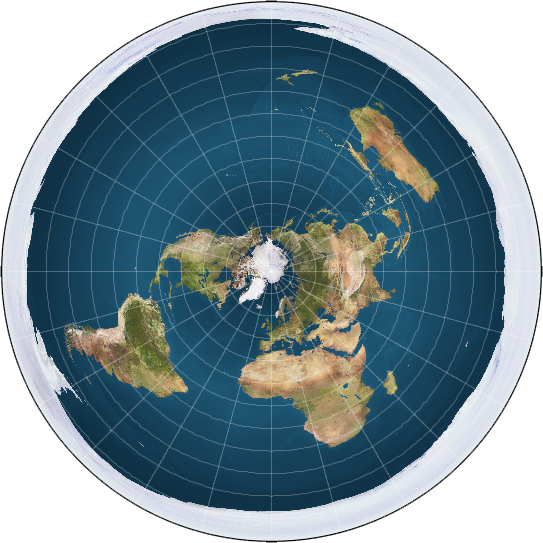 Monopole Flat Earth Map - Flat Earth Map (450x450), Png Download