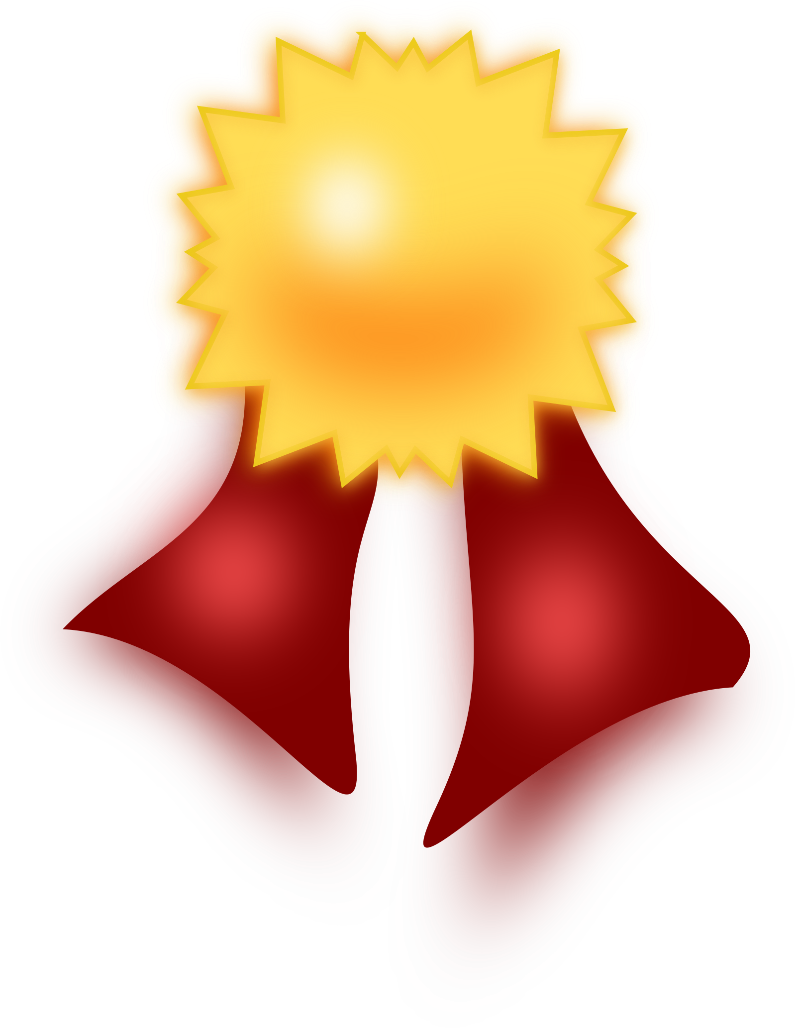 This Free Icons Png Design Of Gold/red Ribbon (3393x2400), Png Download