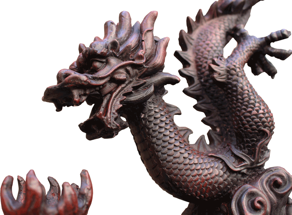 Chinese Dragon 40cm - Chinese Dragon Sculpture Png (1000x739), Png Download