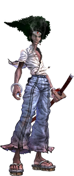 Share This Image - Afro Samurai Character Design (255x600), Png Download