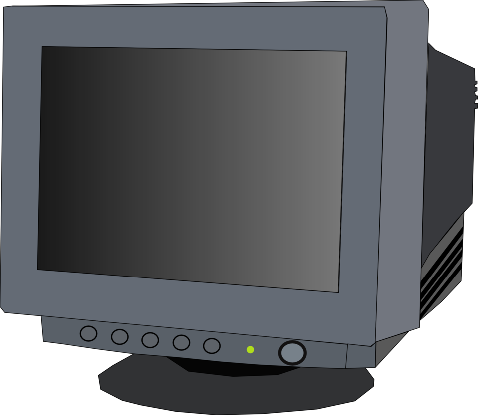 Public Domain Clip Art Image - Different Kinds Of Monitor (958x833), Png Download