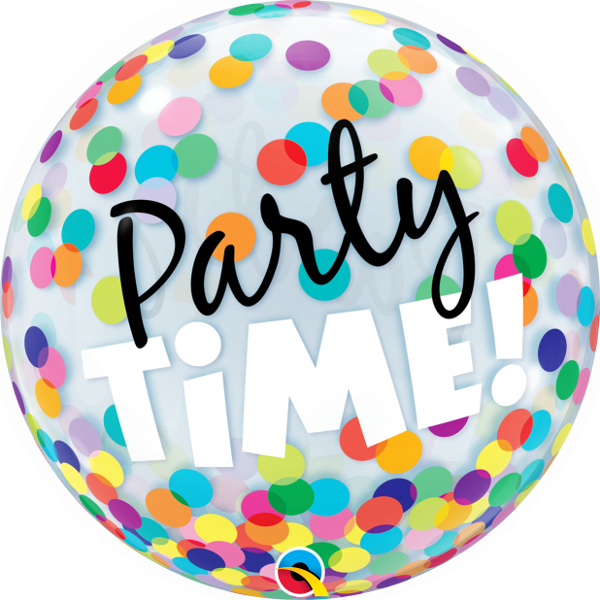 Globos De Burbuja - Party Balloons And Confetti Png (600x600), Png Download