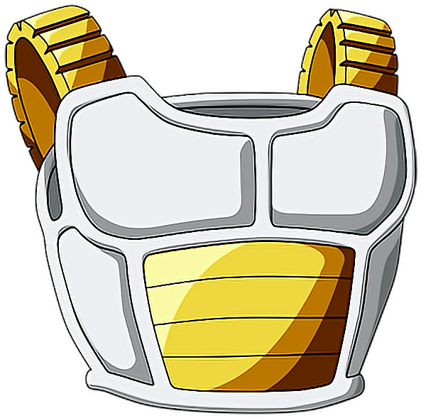 🔥stickers Armadura Vegeta Sayayin - Dbz Saiyan Armor (600x598), Png Download