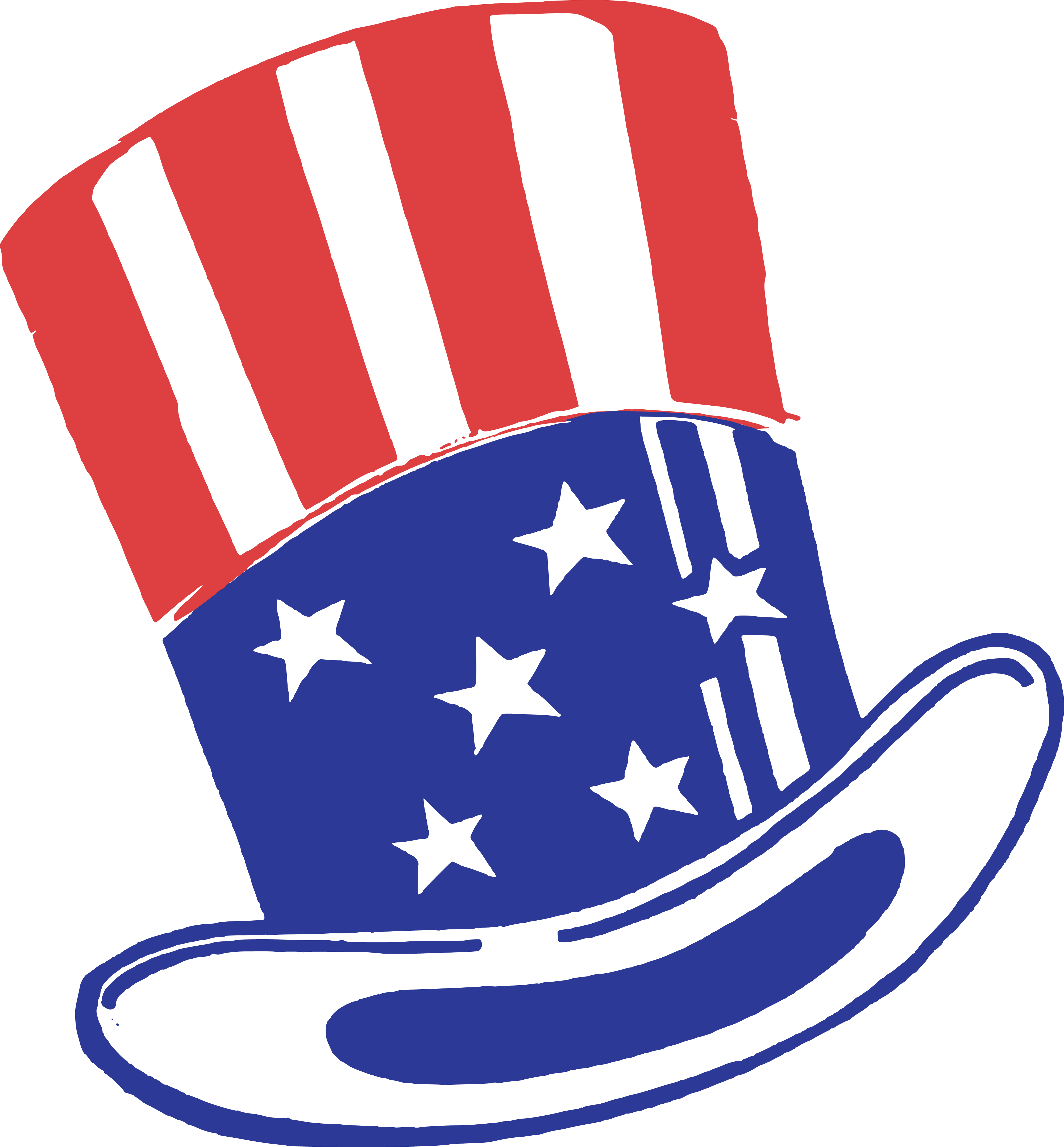Uncle Sam Hat Clipart (4000x4312), Png Download