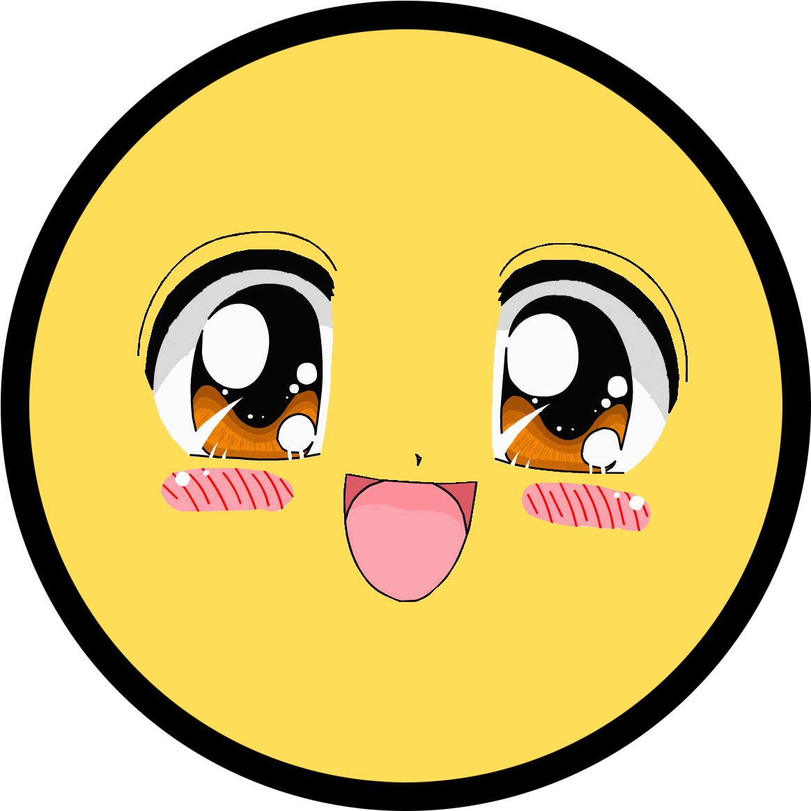 Epic Smiley Face Png - Anime Face Png (1280x1280), Png Download