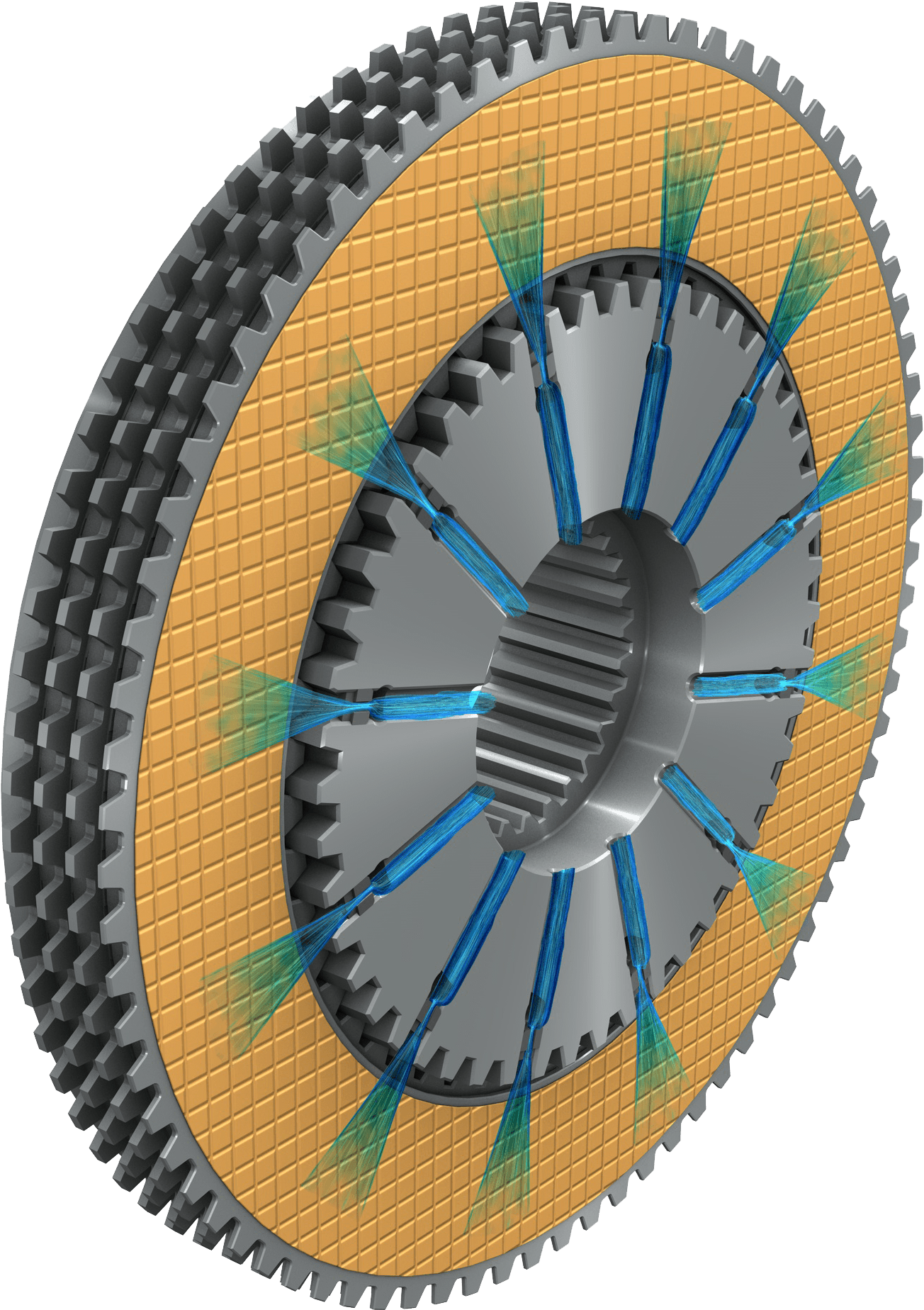 Wet-running Plates - Wet Friction Disc (1938x1884), Png Download