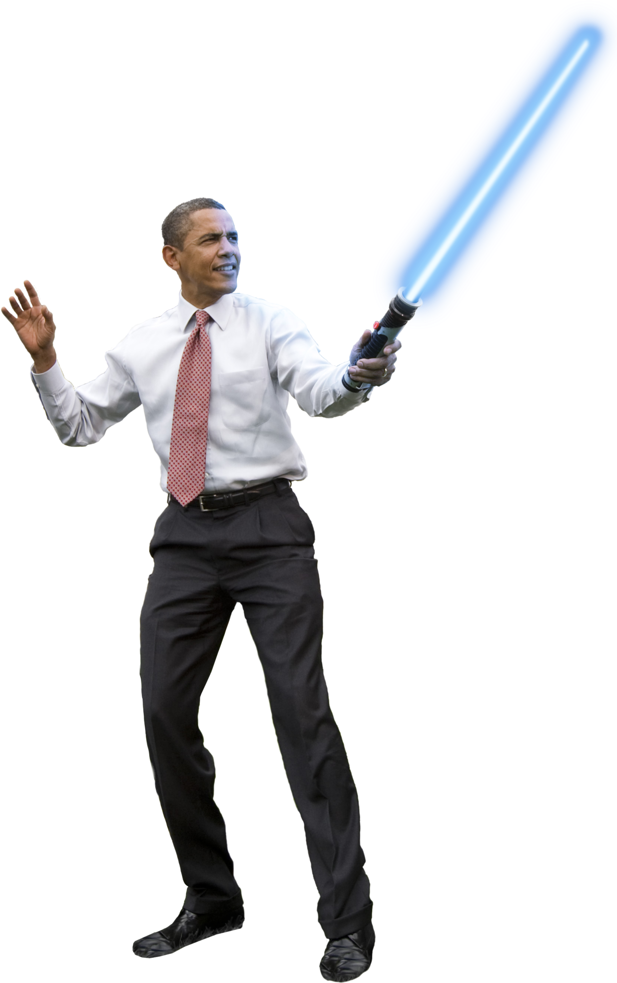 Obama Holding A Lightsaber Outside Of The Whitehousehmmmphotoshop - White House (1244x2000), Png Download