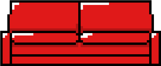 Couchtube Couch - Pixel Art Couch (760x430), Png Download