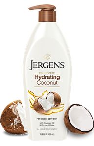 Oil-infused Moisturizer With Refreshing Coconut Oil - Jergens Hydrating Coconut Lotion (192x300), Png Download