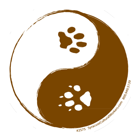 Small Sticker - Yin-yang Paws - Circle (500x500), Png Download