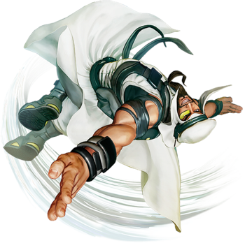 Animated Video Games Muscle Wikia - Rashid Street Fighter (350x348), Png Download