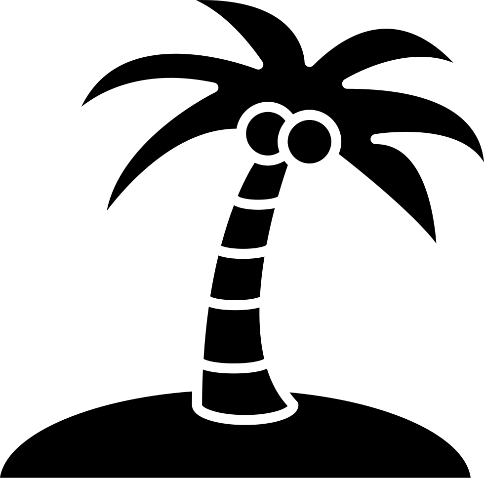 Coconut Tree On An Island Comments - Coconut Tree Icon Png (980x968), Png Download