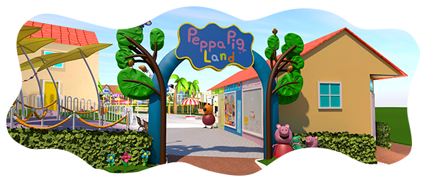 Entrance - Peppa Pig Land Gardaland (604x259), Png Download