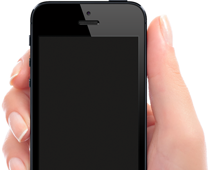 5300 Devices Supported - Cell Phone Hand Png (422x344), Png Download